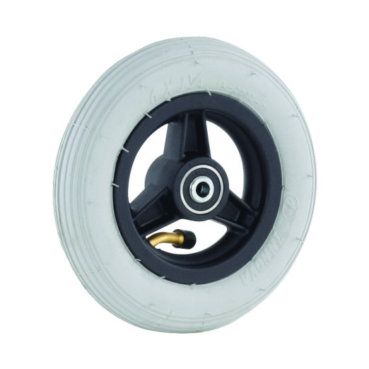 Roue Plastique 6"  150x30 Pneu gris avec chambre et Kit1