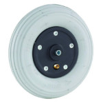 Roue Plastique 8"  200x50 Pneu gris avec chambre