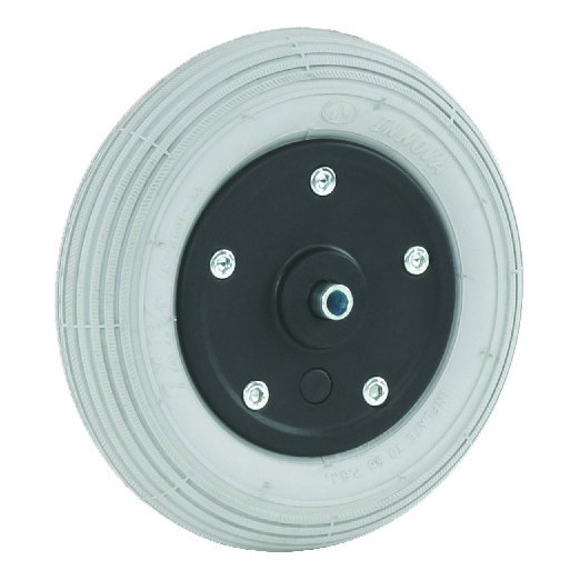 Roue Plastique 7"  175x45 Pneu gris avec flexel
