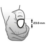 Vue en coupe main courante Alu 24" 540 mm CURVE 530/512 hauteur 23.6 mm