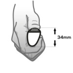 Vue en coupe main courante GEKKO avec bande de grip remplaçable facilement hauteur 34mm