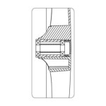 Coupe moyeu roue à batons plastique pour fauteuil roulant