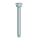 Axe pour roue arrière fauteuil roulant diamètre 12,7 mm Poussoir alu poli Longueur 113 mm