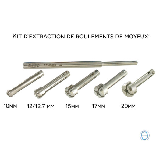 Kit d'outils pour retirer et installer les roulements, bagues et