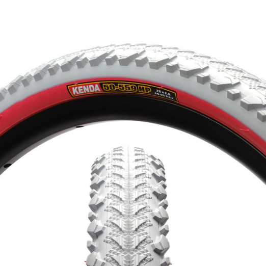 Pneu Kenda K885  26 x 2 (50-559)  VTT gris flancs rouges