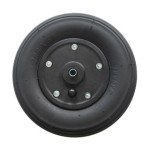 Roue Plastique 8"  200x50 Pneu noir avec chambre pour fauteuil roulant