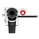 Main courante Alu avec Bande de Grip centrale 24 pouces 540mm OMOBIC ORBIT 25x21x21.5 548/515