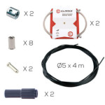 Kit cables/gaines et accessoires  pour freins de Rollator