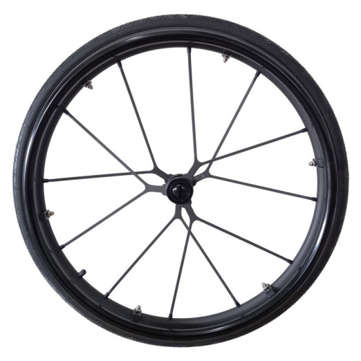 Roue complète GIGANTEX carbone 24" 540mm fournie avec axe 12,7 mm et Kit3
